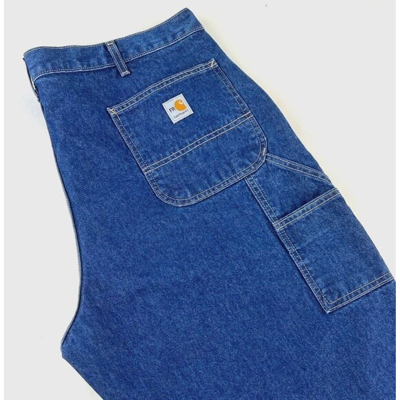 New Carhartt Mens Flame Resistant Signature Denim Dungaree FRB13 DNM 42 x 33 - Picture 11 of 16